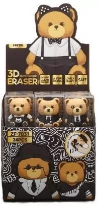 Gumka do ścierania Bear (24szt) - tantis.pl