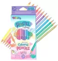 Kredki ołówkowe dwukolorowe. Colorino Kids. Pastel 12 sztuk - tantis.pl