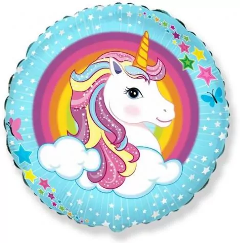 Balon foliowy FX Jednorożec 48cm - tantis.pl