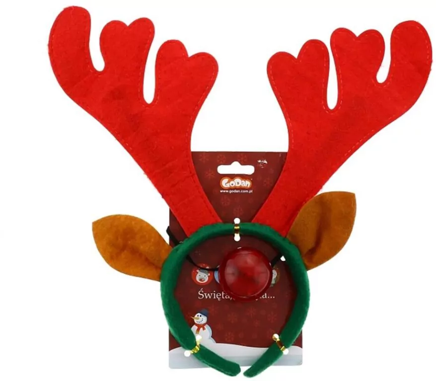 Opaska Renifer z nosem - tantis.pl