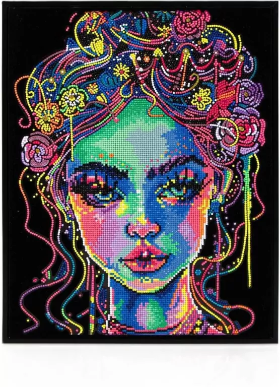 Diamond Dotz - Adults Flocked Neon Girl - tantis.pl