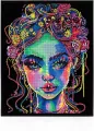 Diamond Dotz - Adults Flocked Neon Girl - tantis.pl
