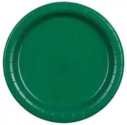 Talerzyki papierowe ciemny zielony 18cm - tantis.pl