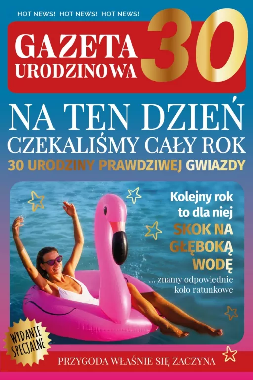 Karnet Urodziny gazeta 30 - tantis.pl