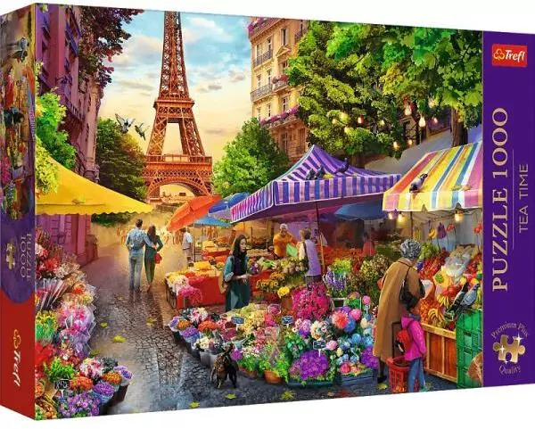 Puzzle 1000 Targ kwiatowy, Paryż TREFL - tantis.pl