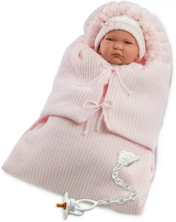 Lalka bobas Lala w różowym beciku, 42cm - tantis.pl