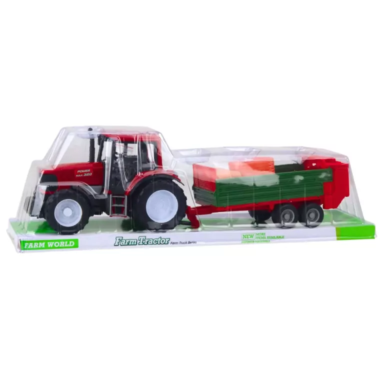 Traktor rolniczy z przyczepą zieloną - tantis.pl