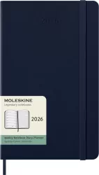 Kalendarz 2026 12M Moleskine L tygodniowy twarda oprawa Sapphire Blue 13x21cm