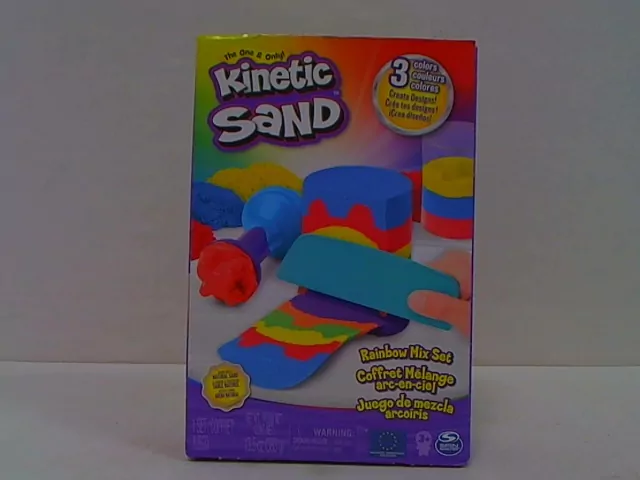 Kinetic Sand. Piasek kinetyczny. Zestaw tęczowych narzędzi - tantis.pl
