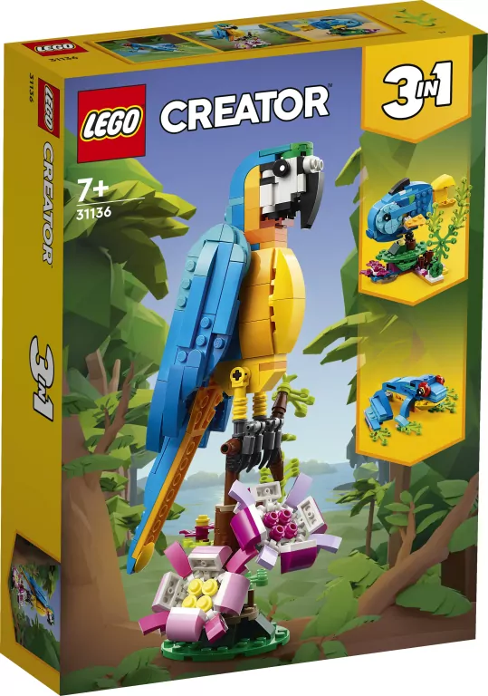 LEGO® Creator. Egzotyczna papuga. 31136 - tantis.pl