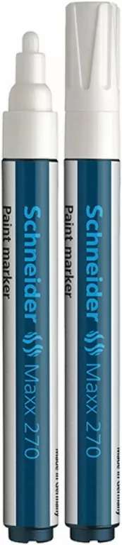Marker olejowy schneider maxx 270 okrągły 1-3mm biały - tantis.pl