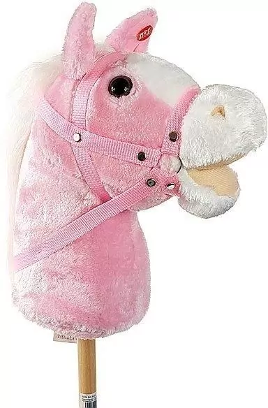 Konik na kiju. Hobby horse z dźwiękiem czarny - tantis.pl