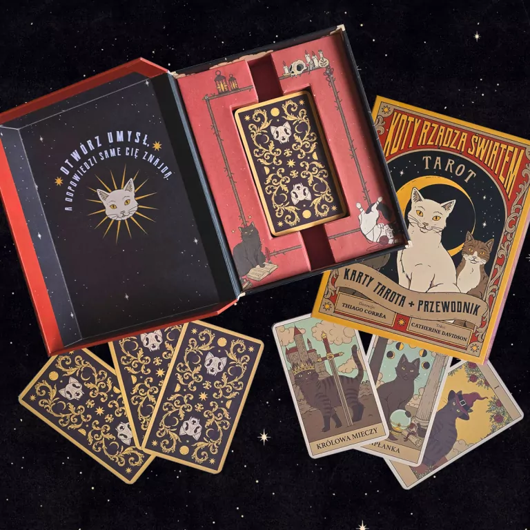 Tarot: Koty rządzą światem. Karty + przewodnik - tantis.pl