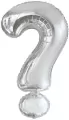 Balon foliowy znak ? srebrny 53x86cm - tantis.pl