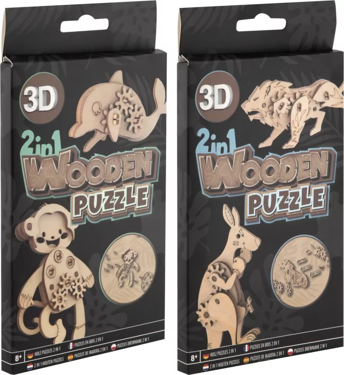 Puzzle drewniane 3D 2w1 - tantis.pl