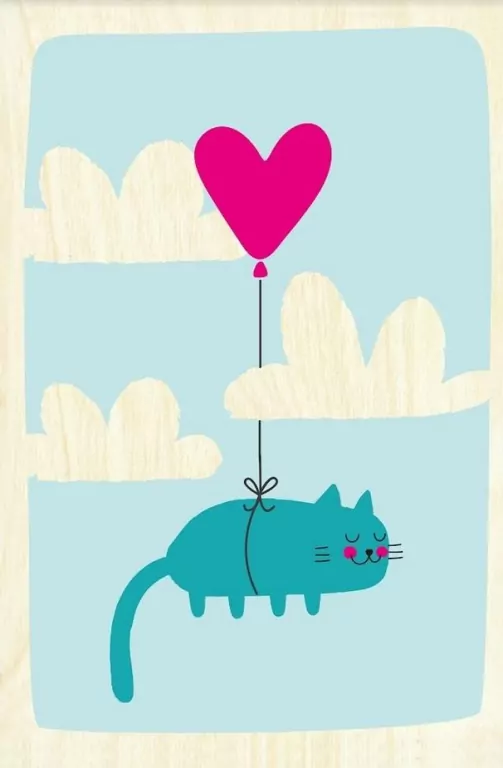 Drewniana kartka Walentynkowa - Love is in the air - tantis.pl