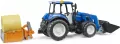 BRUDER TRAKTOR NEW HOLLAND TS.120 LADOWACZ WB4 - tantis.pl