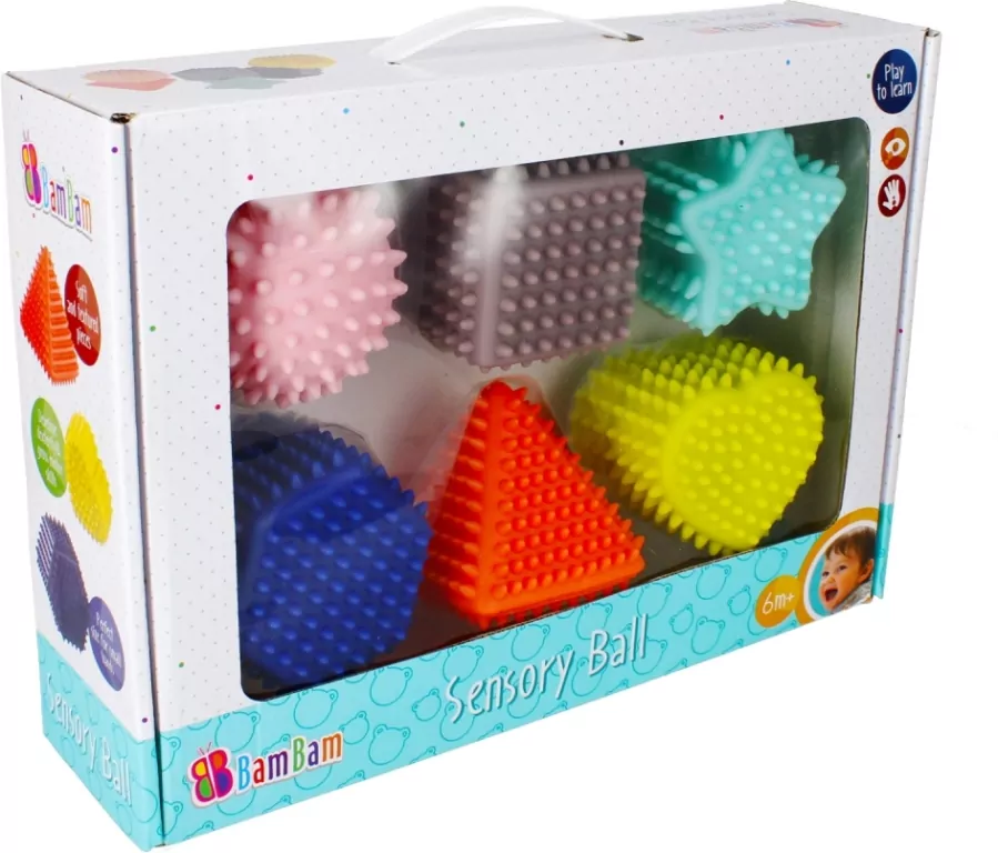 Zabawka sensoryczna figury 6szt BAM BAM - tantis.pl