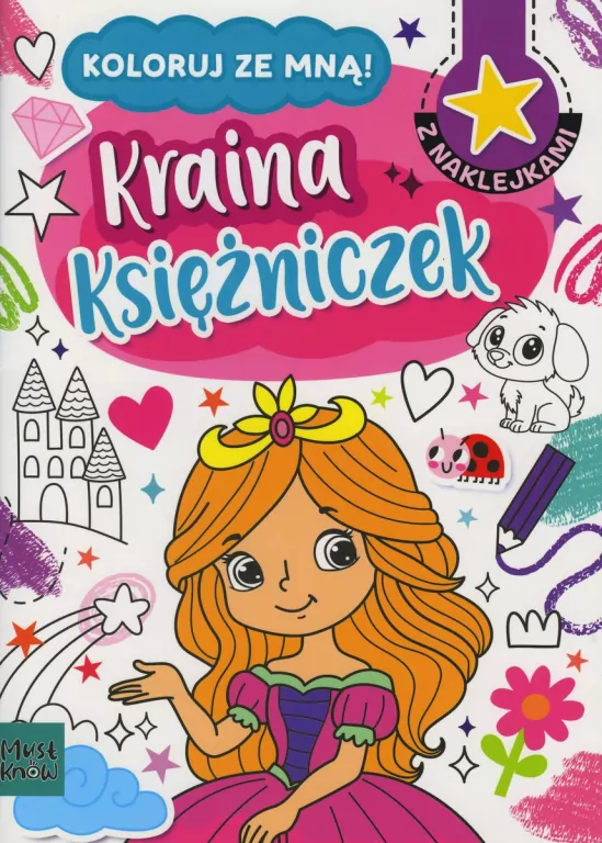 Kolorowanka a4 koloruj ze mną - kraina księżniczek - tantis.pl