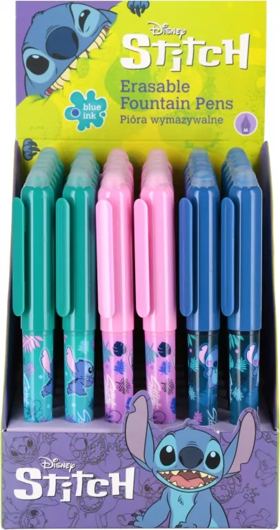 Pióro wieczne wymazywalne Stitch Disney blue p36 79741PTR mix cena za 1 szt - tantis.pl