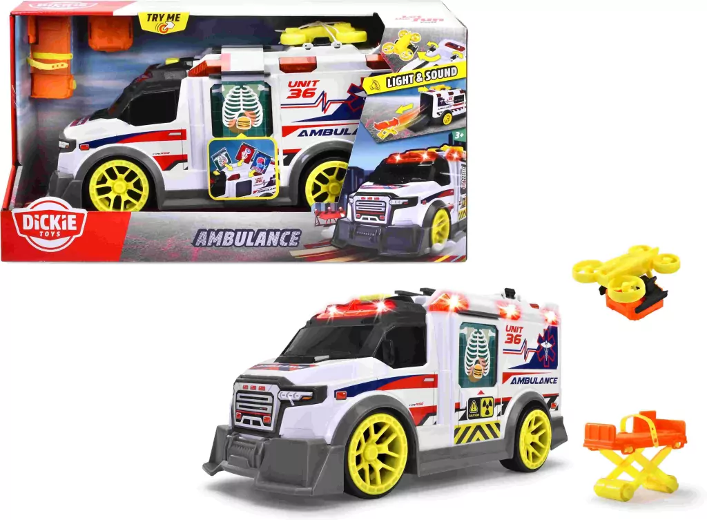 Ambulans ze światłem i dźwiękiem 37,5cm - tantis.pl
