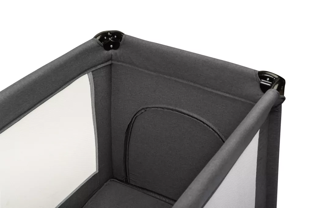 Caretero Łóżeczko turystyczne Basic grafitowe - tantis.pl