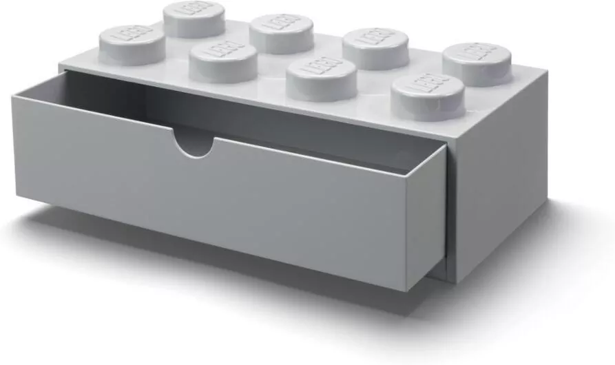 LEGO(R) pojemnik klocek z szufladą ósemka szary jasn - tantis.pl