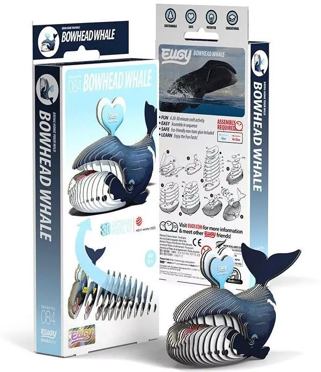 Wieloryb Grenlandzki Eugy. Eko Układanka 3D - tantis.pl