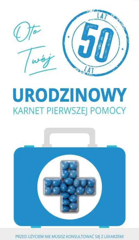 Karnet urodziny 50 - tantis.pl