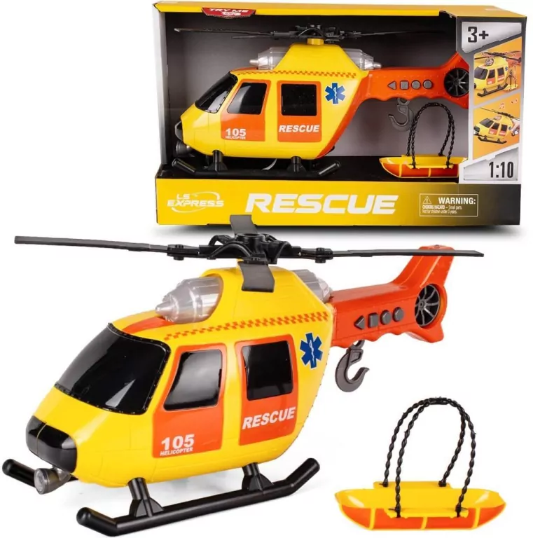 Helikopter ratunkowy ze światłem i dźwiękiem 37cm - tantis.pl
