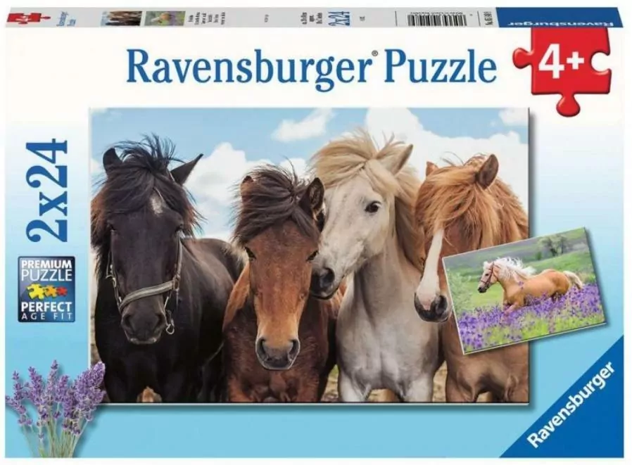 Puzzle 2x24 Konie 051489 RAVENSBURGER - tantis.pl