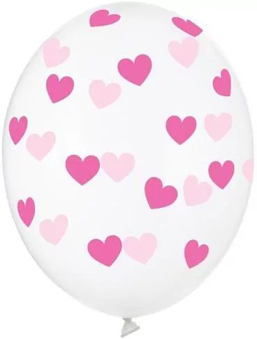 Balony Serduszka 30cm, 6 sztuk - tantis.pl