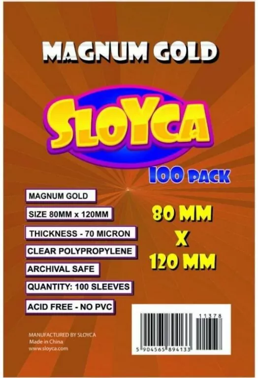 Sloyca. Koszulki Magnum Gold 80x120mm - tantis.pl