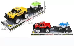 Terenówka z przyczepą i quadem