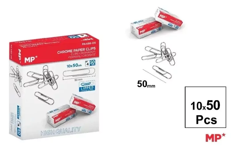 Spinacz srebrny 50mm 10x50szt - tantis.pl