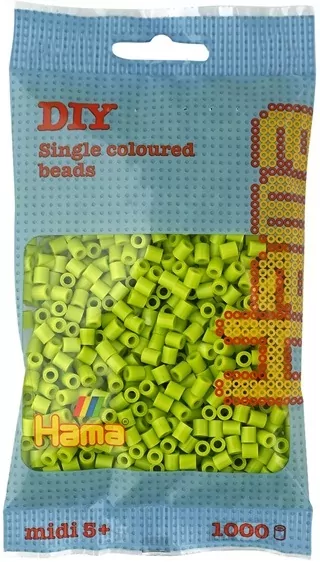 Hama Midi Koraliki w woreczku 1000 limonkowe - tantis.pl