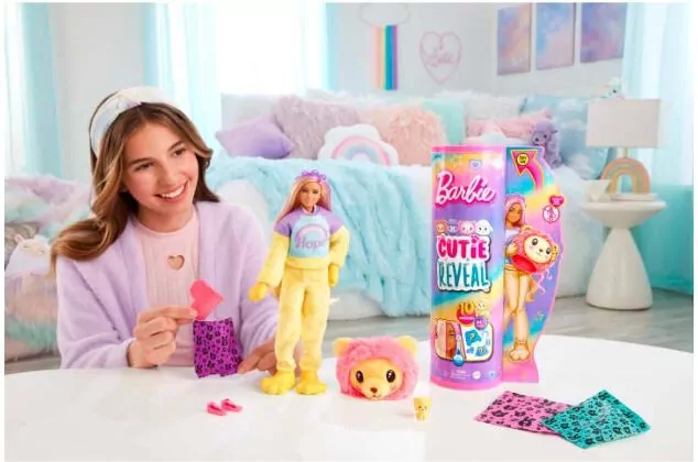 Lalka Barbie Cutie Reveal Lew Seria Słodkie stylizacje HKR06 MATTEL - tantis.pl