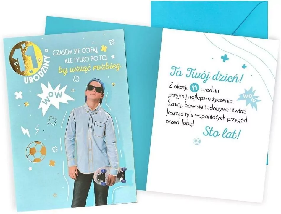 Karnet. 11 urodziny. Chłopiec - tantis.pl