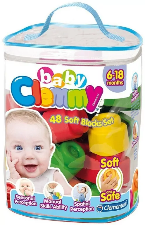Clemmy Baby. Miękkie klocki dla dzieci. 48 elementów - tantis.pl