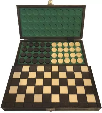 Magiera. Warcaby 100-polowe 31 cm, drewniane - tantis.pl