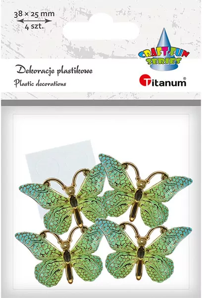 Dekoracje samoprzylepne motyle 38x23mm 4szt - tantis.pl