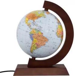 Globus polit. podświetl. drewniana opr. 42cm GB