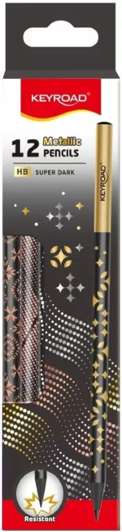 Ołówek Metallic okrągły czarne drewno - tantis.pl