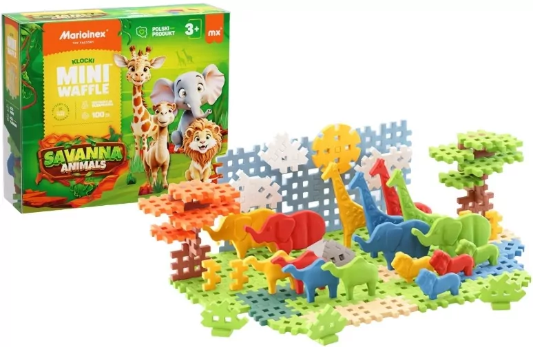 Mini Waffle 100el Animals Sawanna - tantis.pl