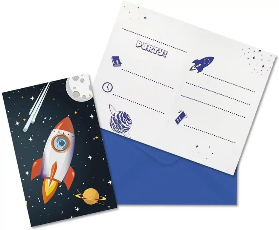 Zaproszenia z kopertami Rocket Space - tantis.pl