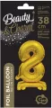 Balon foliowy B&C Cyfra stojaca "8" złota 38cm - tantis.pl