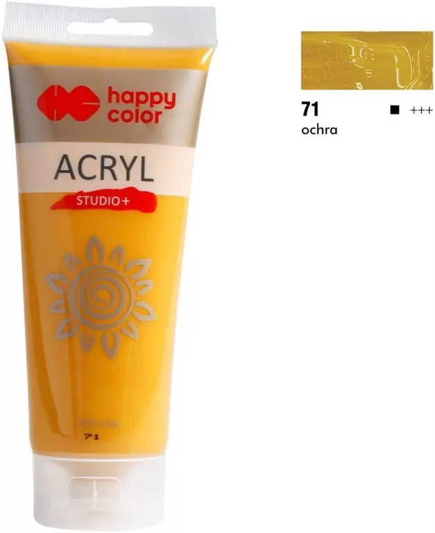 Farba akrylowa Studio 200 ml ochra Happy Color - tantis.pl