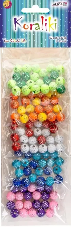 Koraliki plastikowe 10mm 50g - tantis.pl