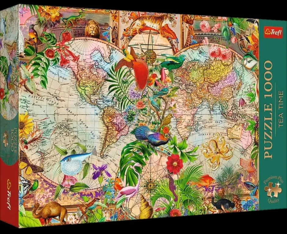 Puzzle 1000 Antyczna mapa świata TREFL - tantis.pl