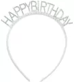 Opaska Happy Birthday 14x15,5 cm srebrna - tantis.pl